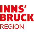 Red logo on white background wording Inn'sbruck Region